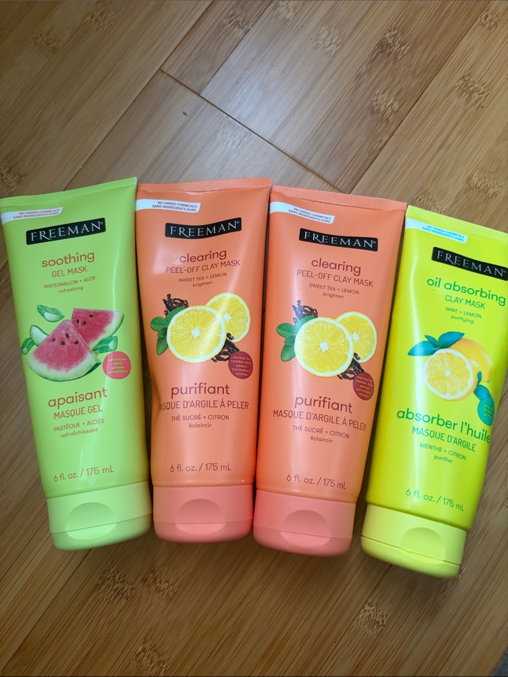 Freeman Hydrating Clay Mask Bundle Of Four 6 OZ Each